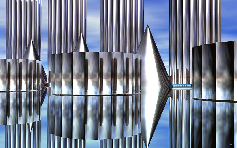 Abstract metallic structures