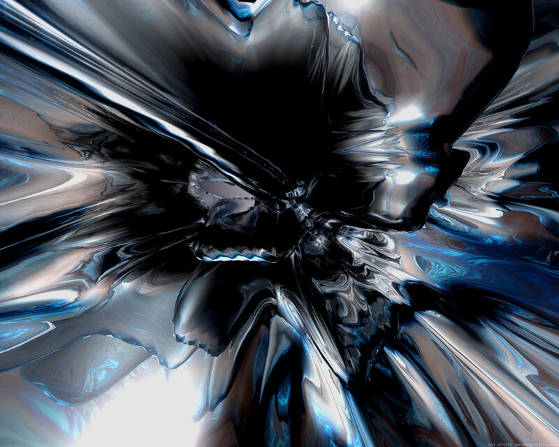 Abstract Metallic Swirl — Black