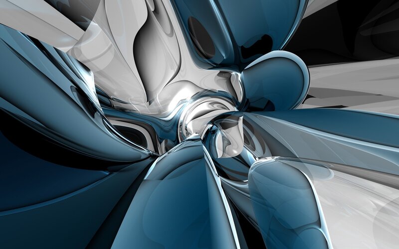 Abstract Metallic Swirl — Blue, Dynamic