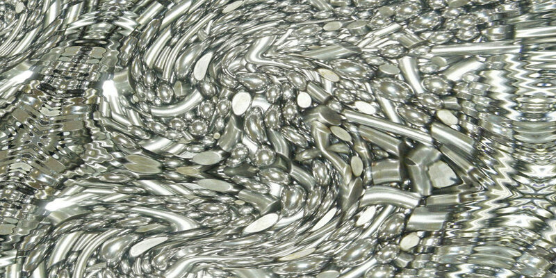 Abstract metallic swirl pattern