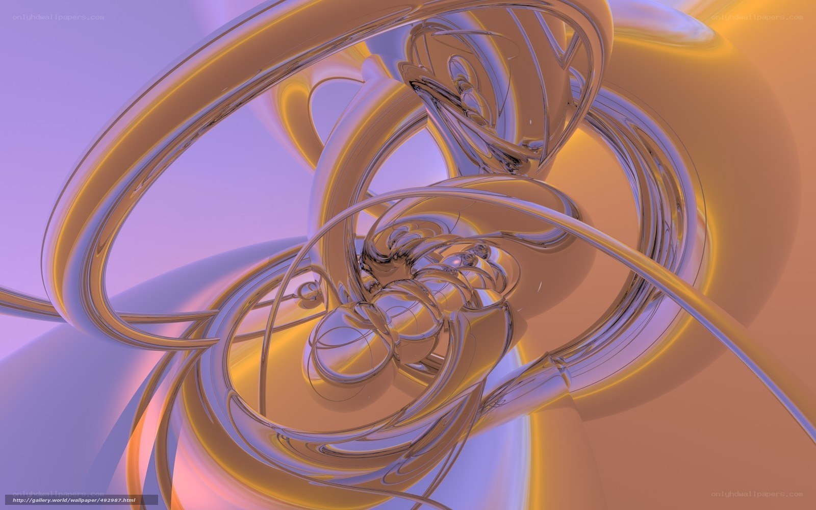 Abstract metallic swirls