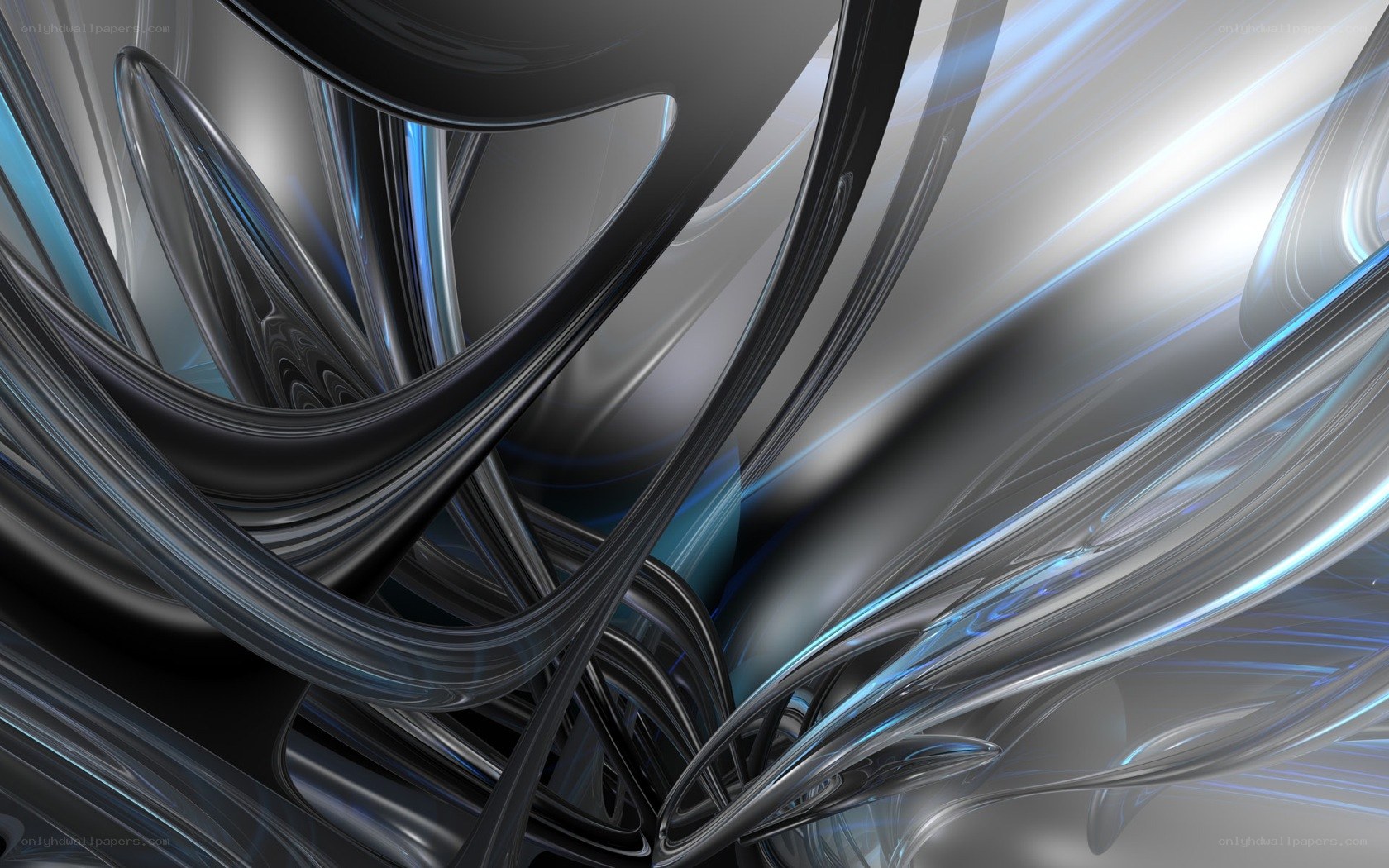 Abstract metallic swirls