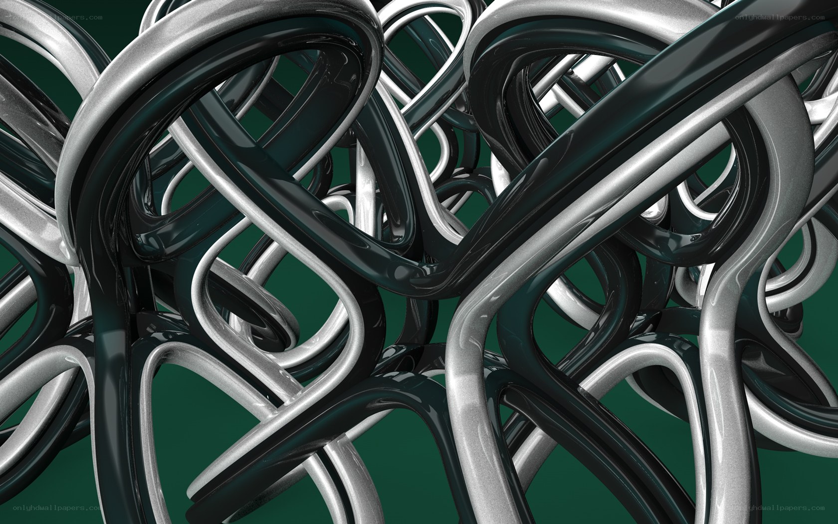 Abstract metallic swirls