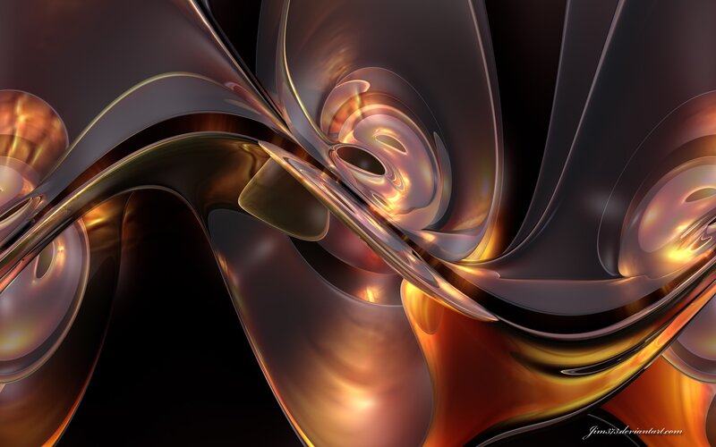 Abstract metallic swirls
