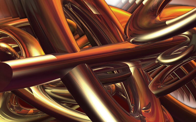 Abstract metallic swirls