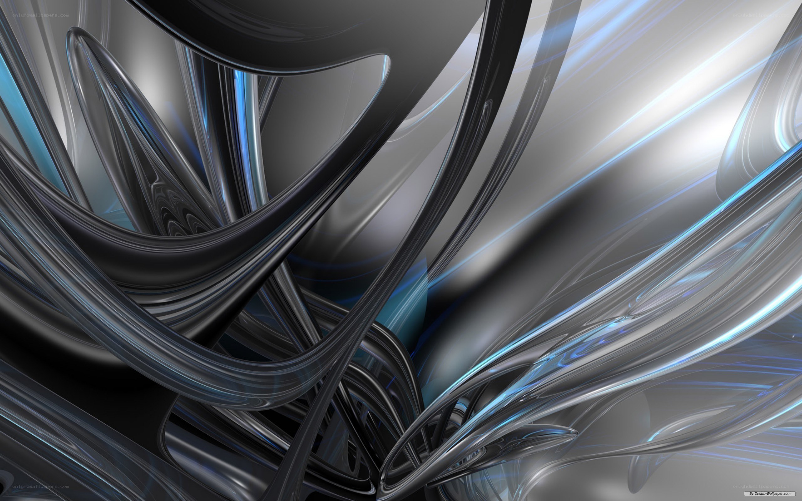 abstract metallic swirls