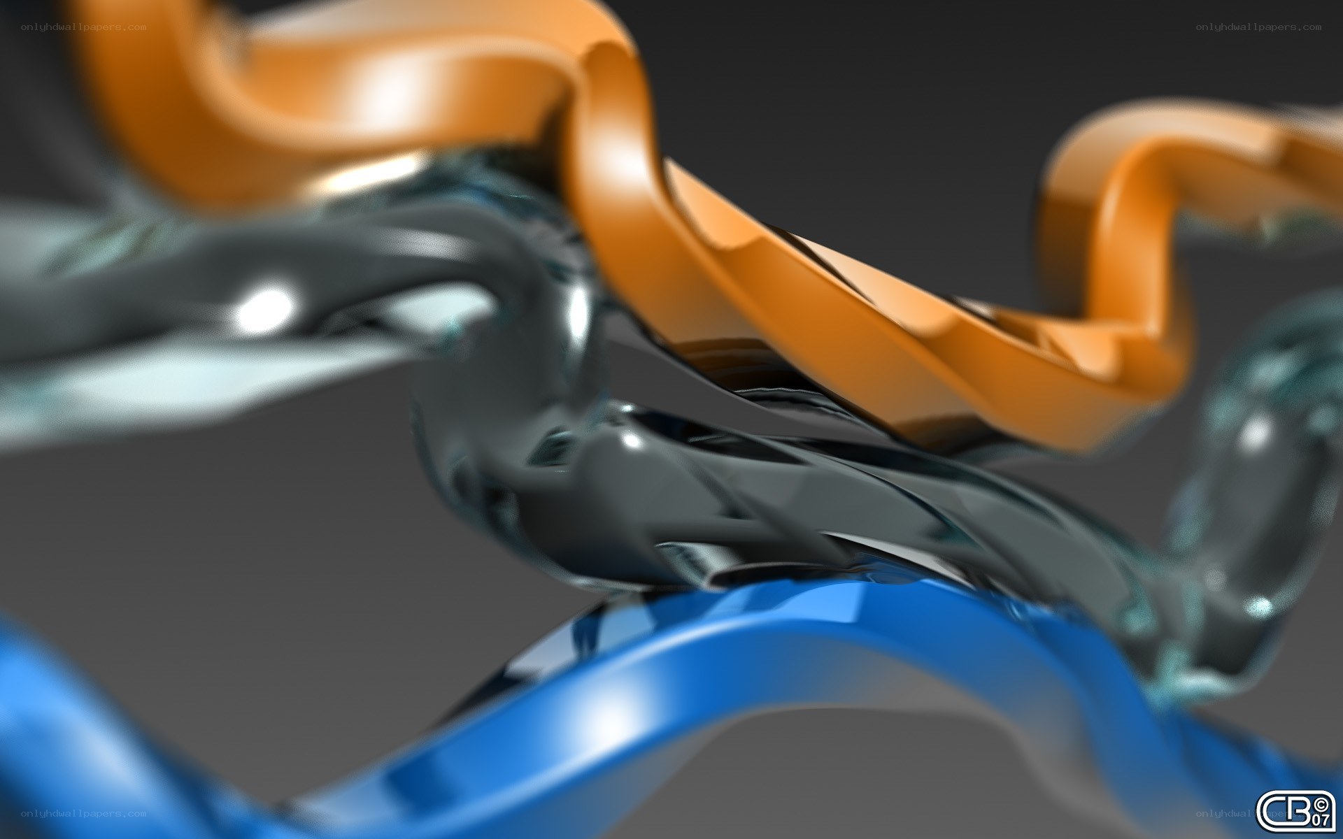 Abstract metallic swirls