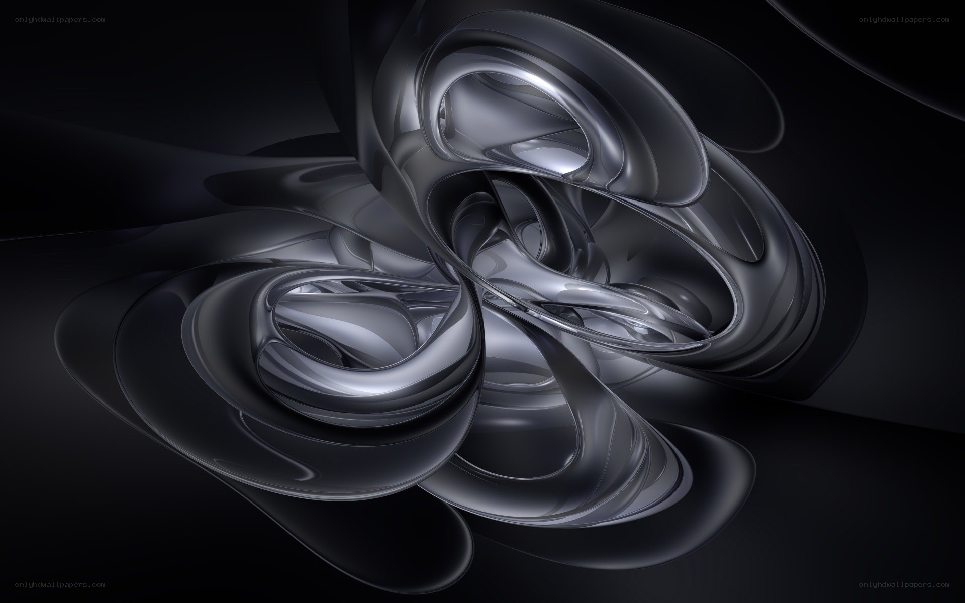 Abstract metallic swirls