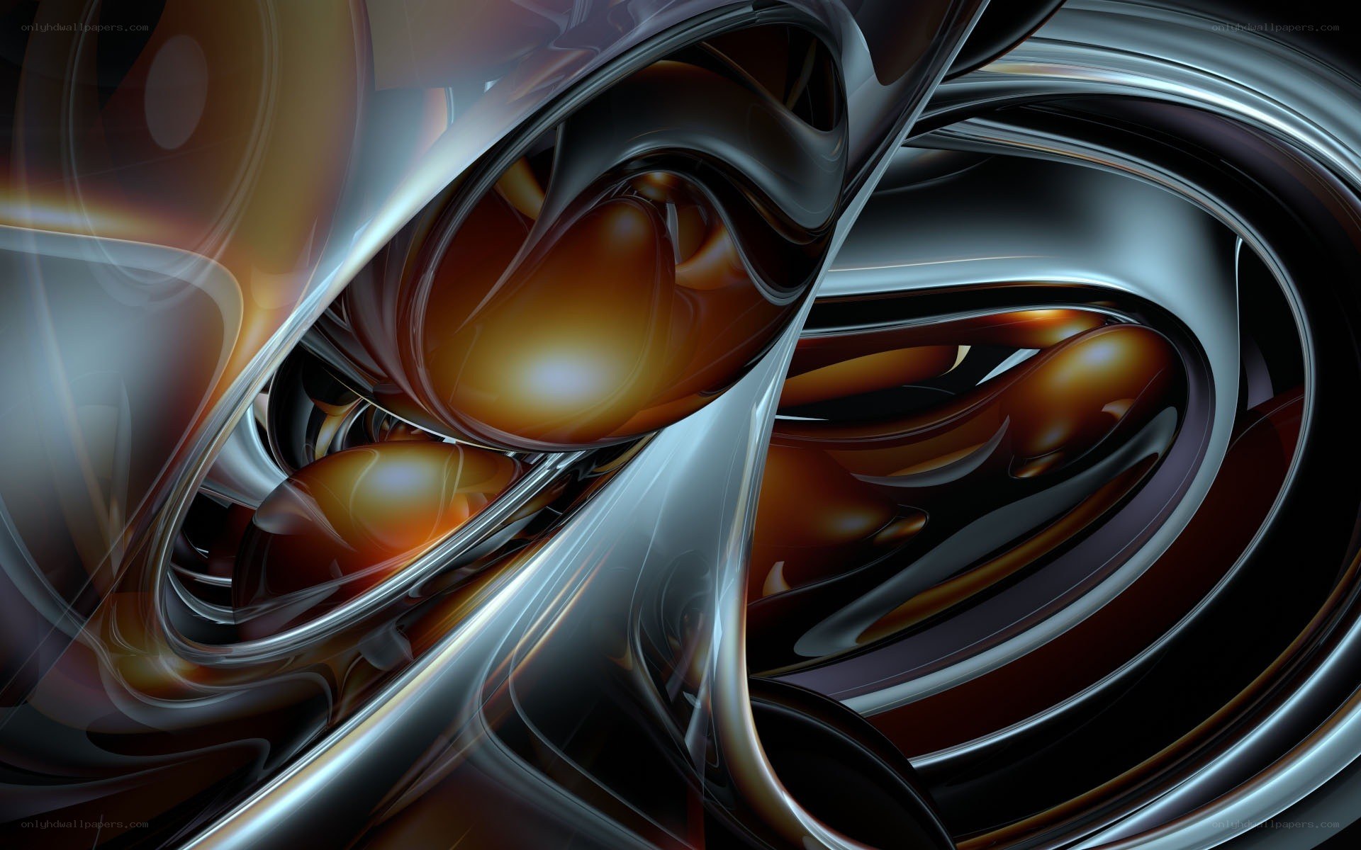 abstract metallic swirls