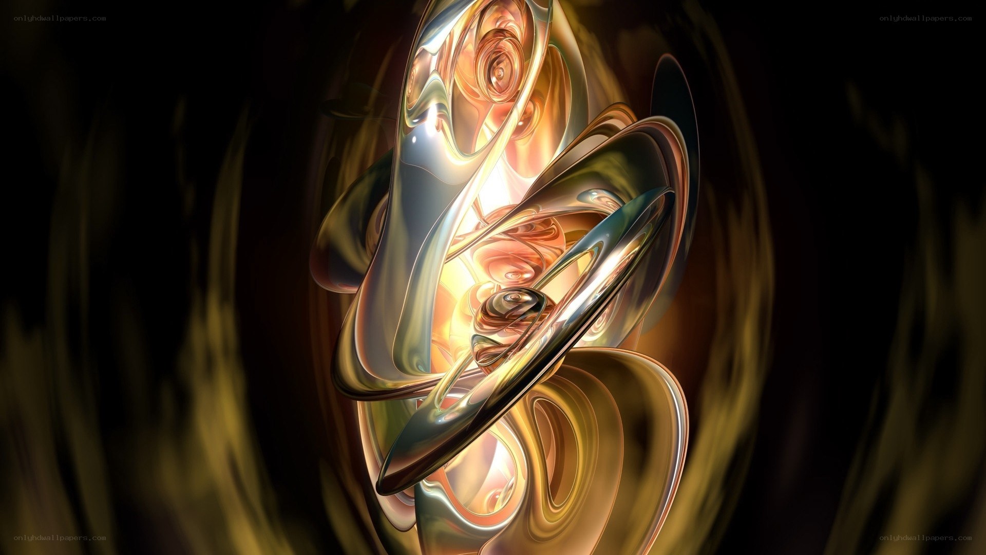 Abstract metallic swirls