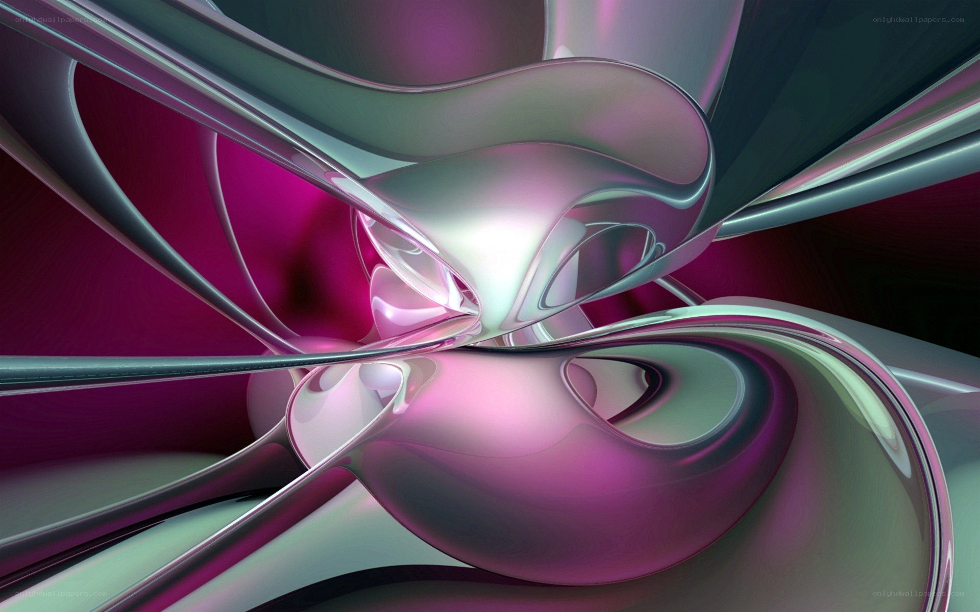 Abstract metallic swirls