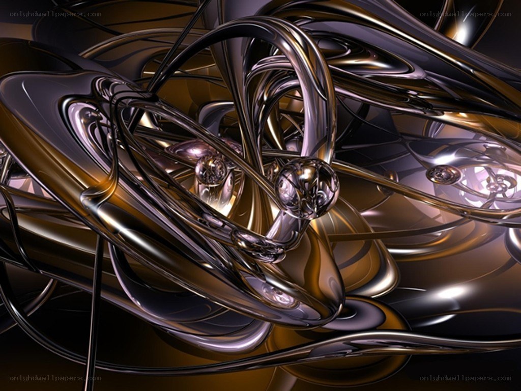 Abstract metallic swirls