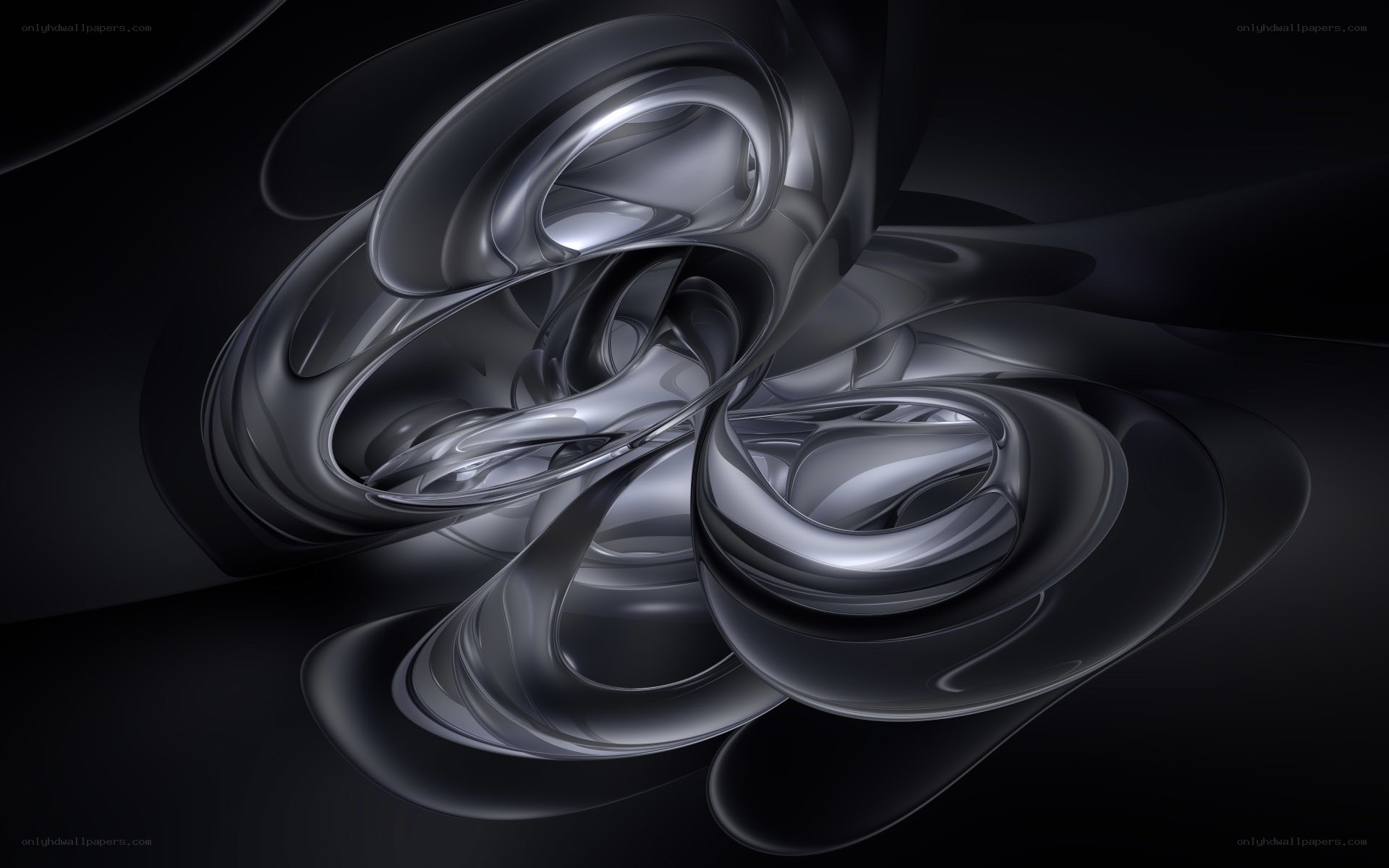 Abstract metallic swirls