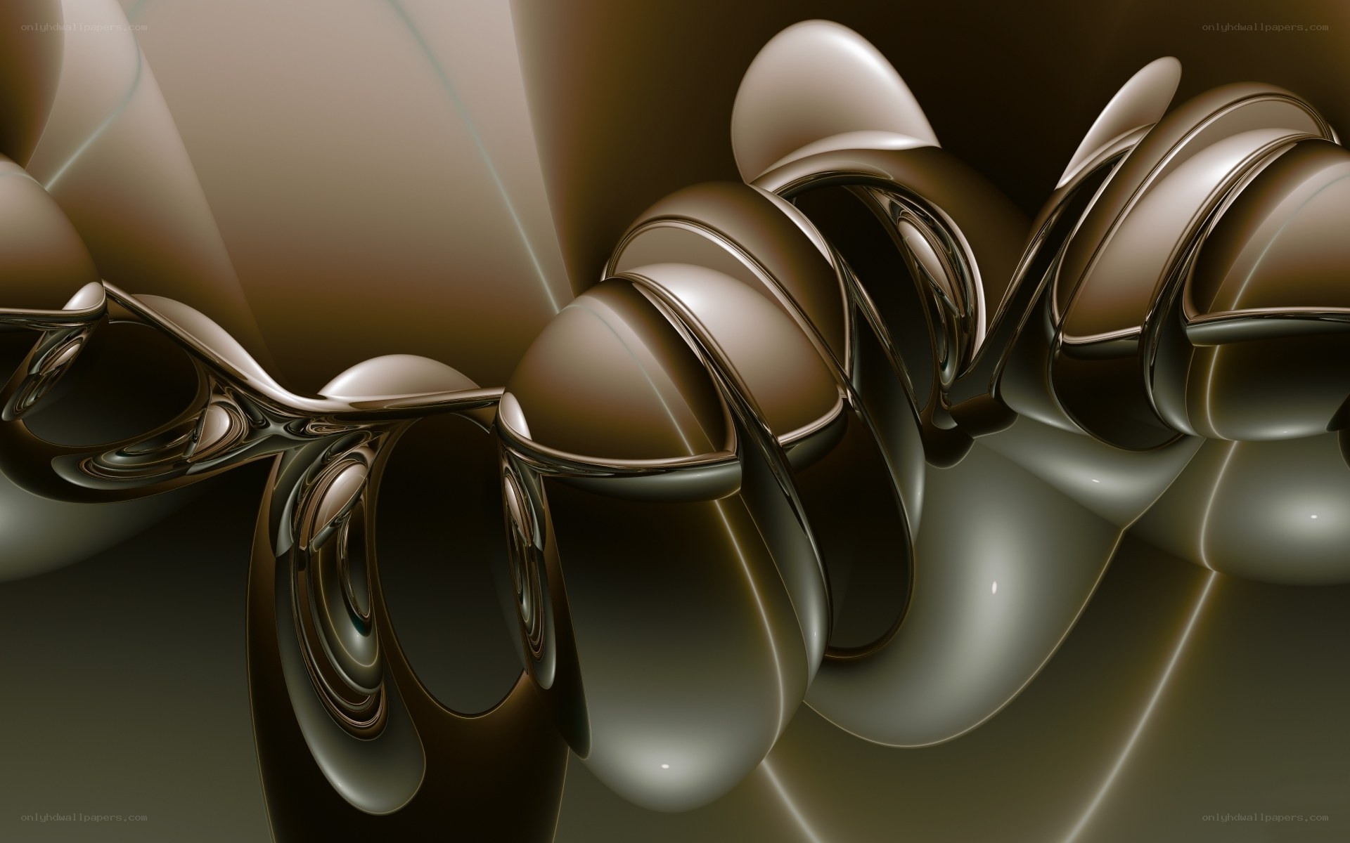 Abstract metallic swirls