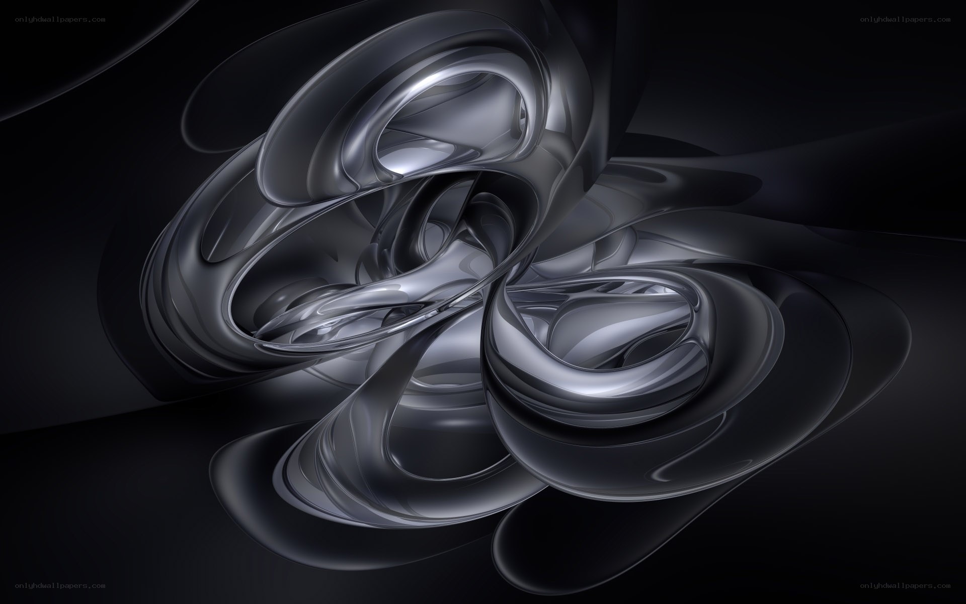 Abstract metallic swirls