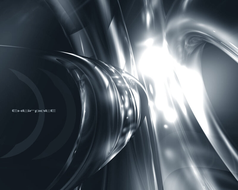Abstract Metallic Swirls — Black, Dramatic, Digital Art, Light, Metallic Surface