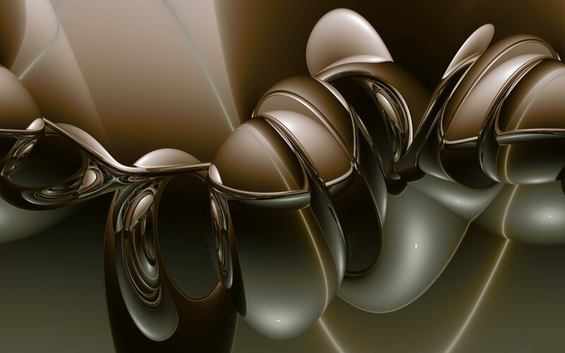 Abstract Metallic Swirls — Brown