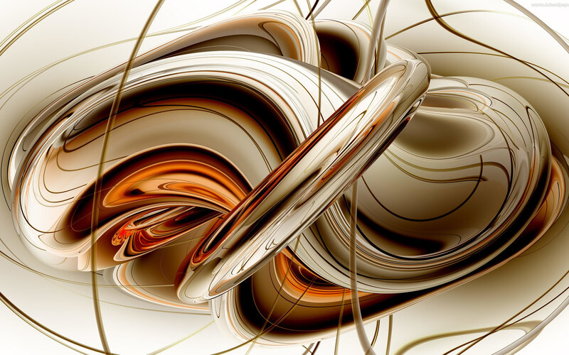Abstract Metallic Swirls — Gold, Dynamic