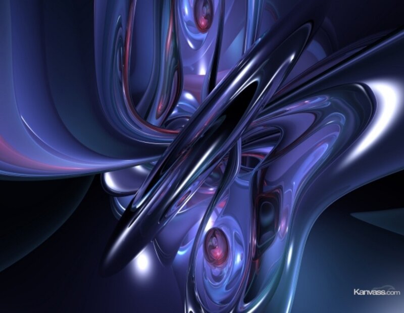 Abstract Metallic Swirls — Purple, Dramatic
