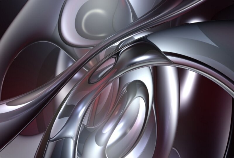 Abstract Metallic Swirls — Silver, Sleek