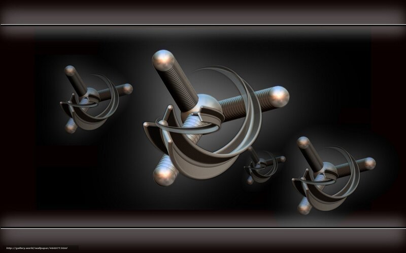 Abstract metallic sword design