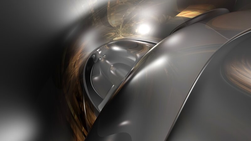 abstract metallic tunnel