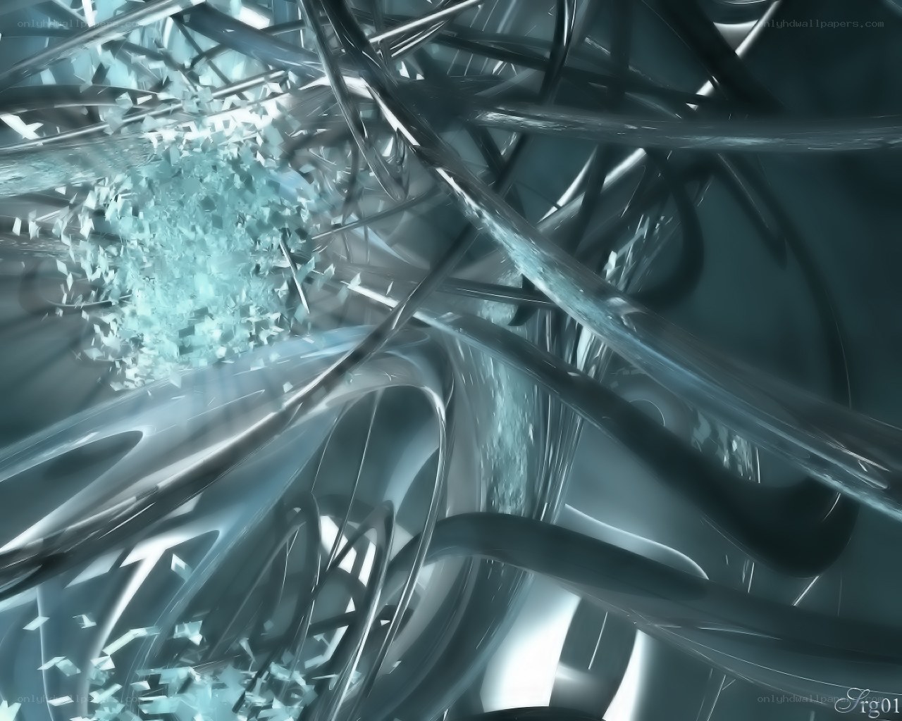 Abstract metallic tunnel