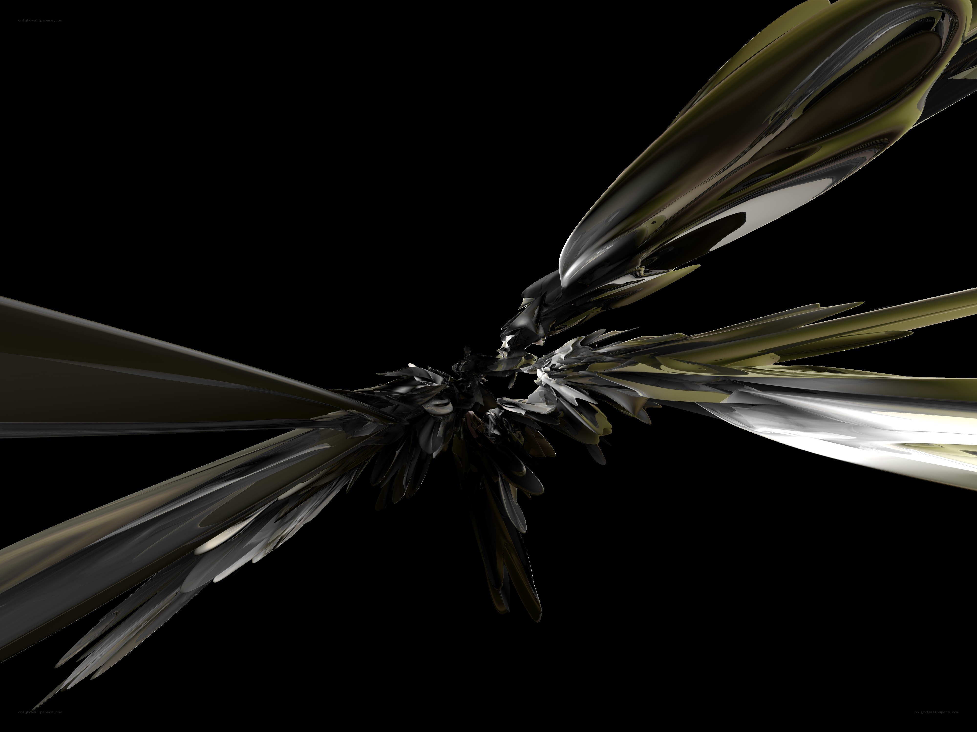 Abstract metallic wings