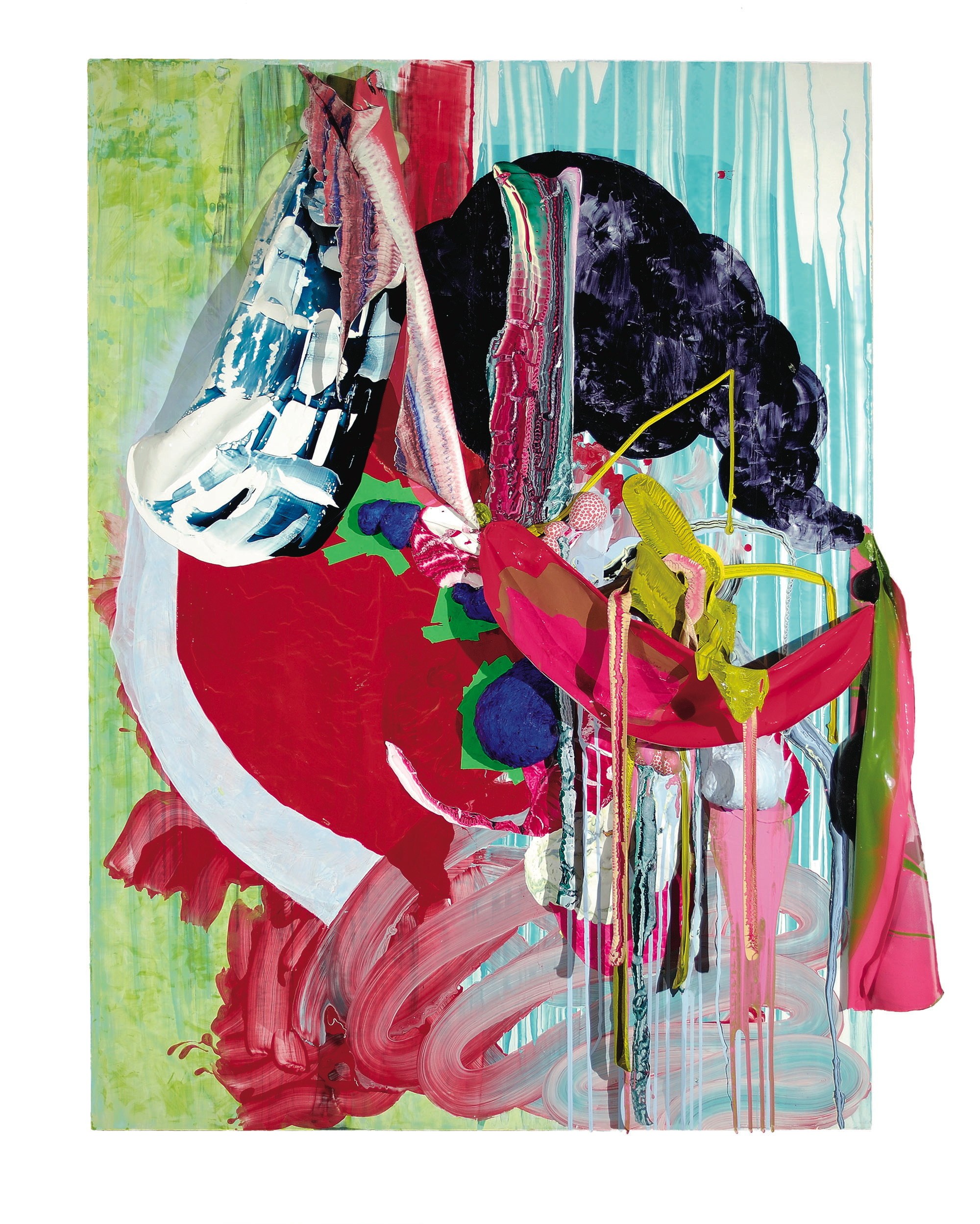 Abstract mixed-media artwork