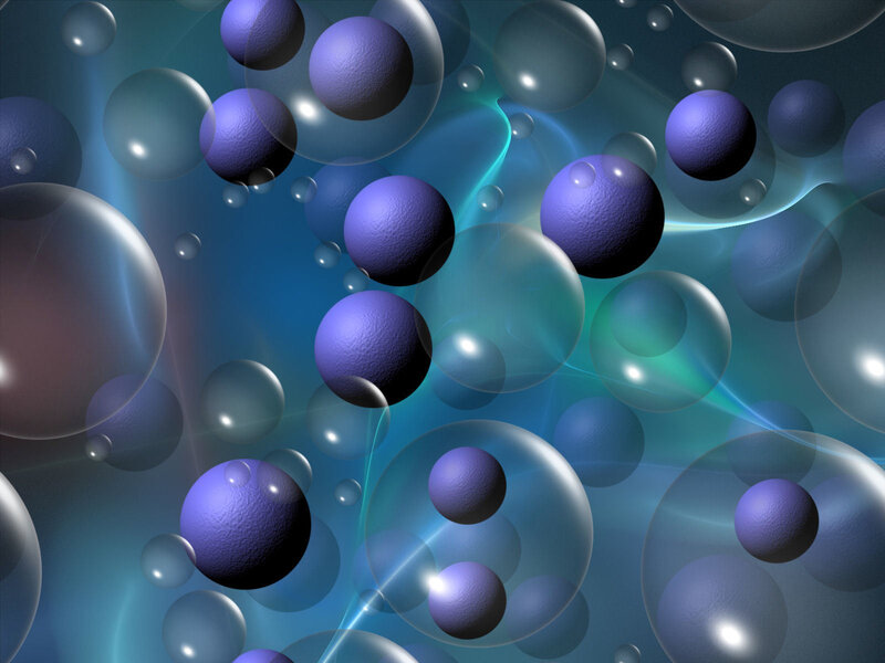 Abstract molecular sphere visualization