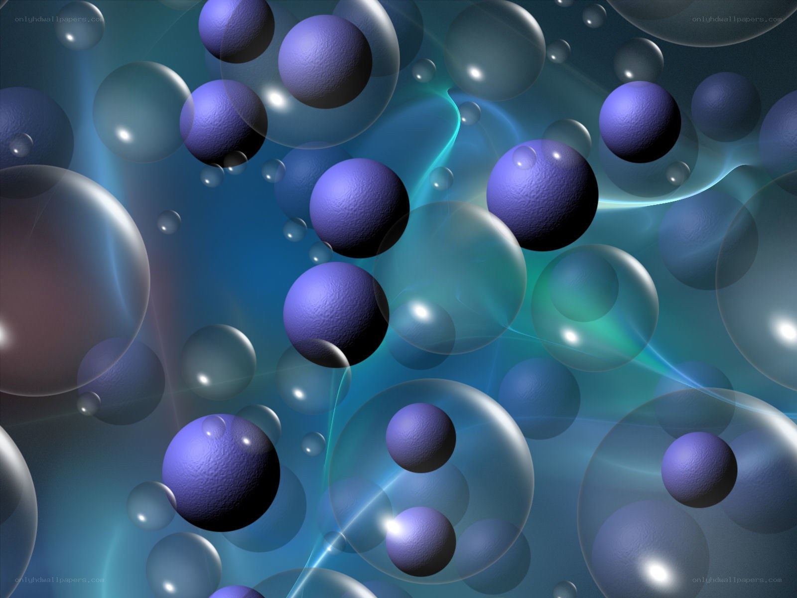 Abstract molecular sphere visualization