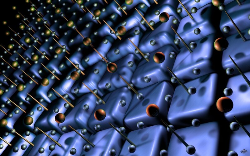 Abstract Molecular Structure — Blue, Dramatic