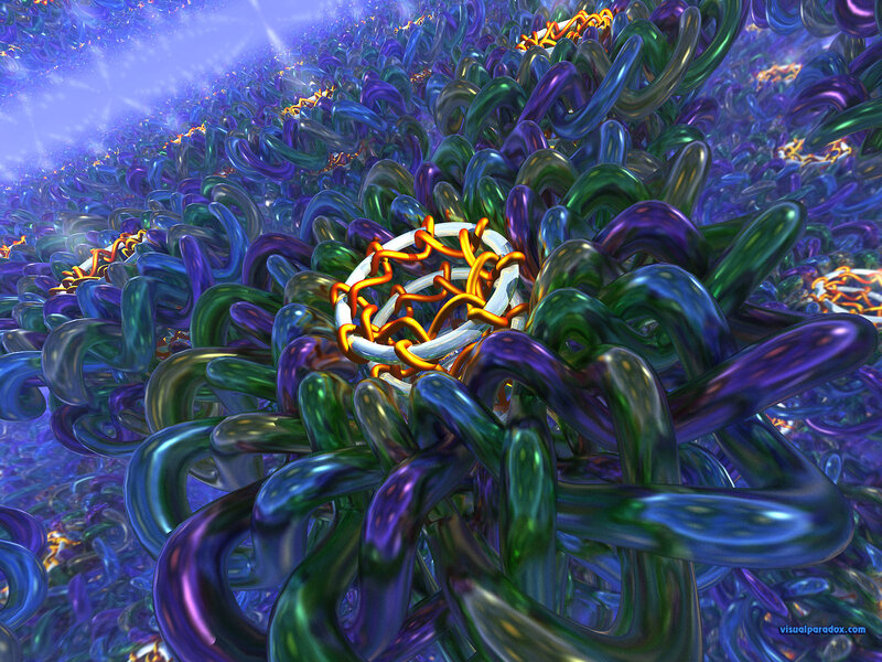 Abstract Molecular Structure — Blue, Hypnotic
