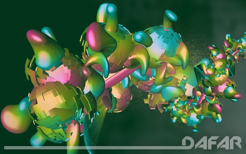 Abstract Molecular Structure — Green