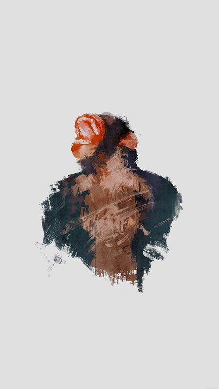 Abstract Monkey Portrait — Brown