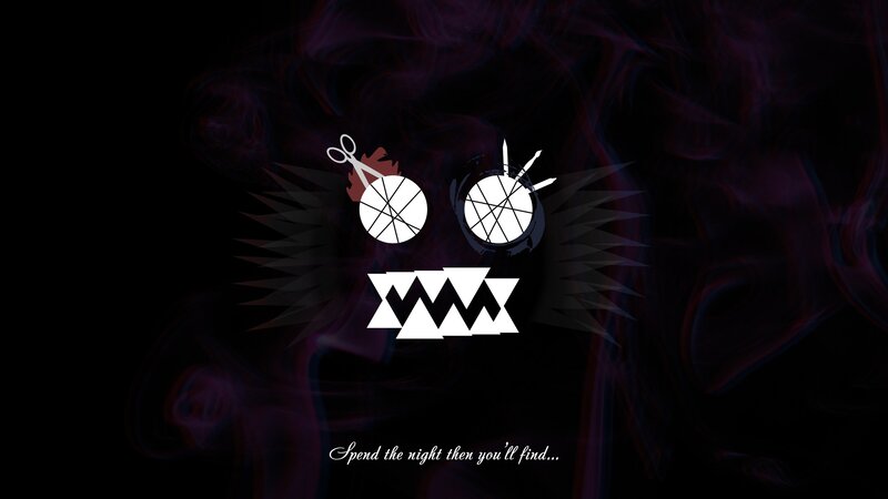 Abstract Monster Face — Black