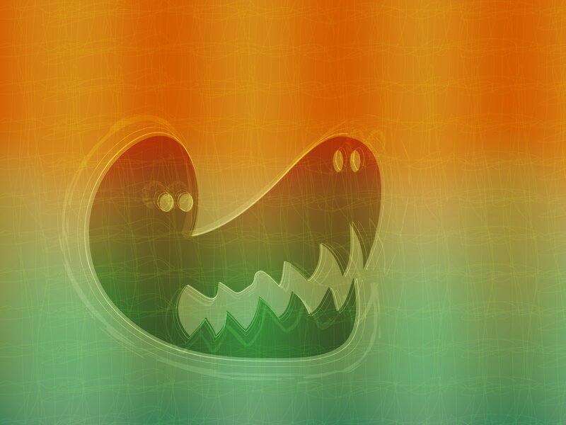 abstract monster face design