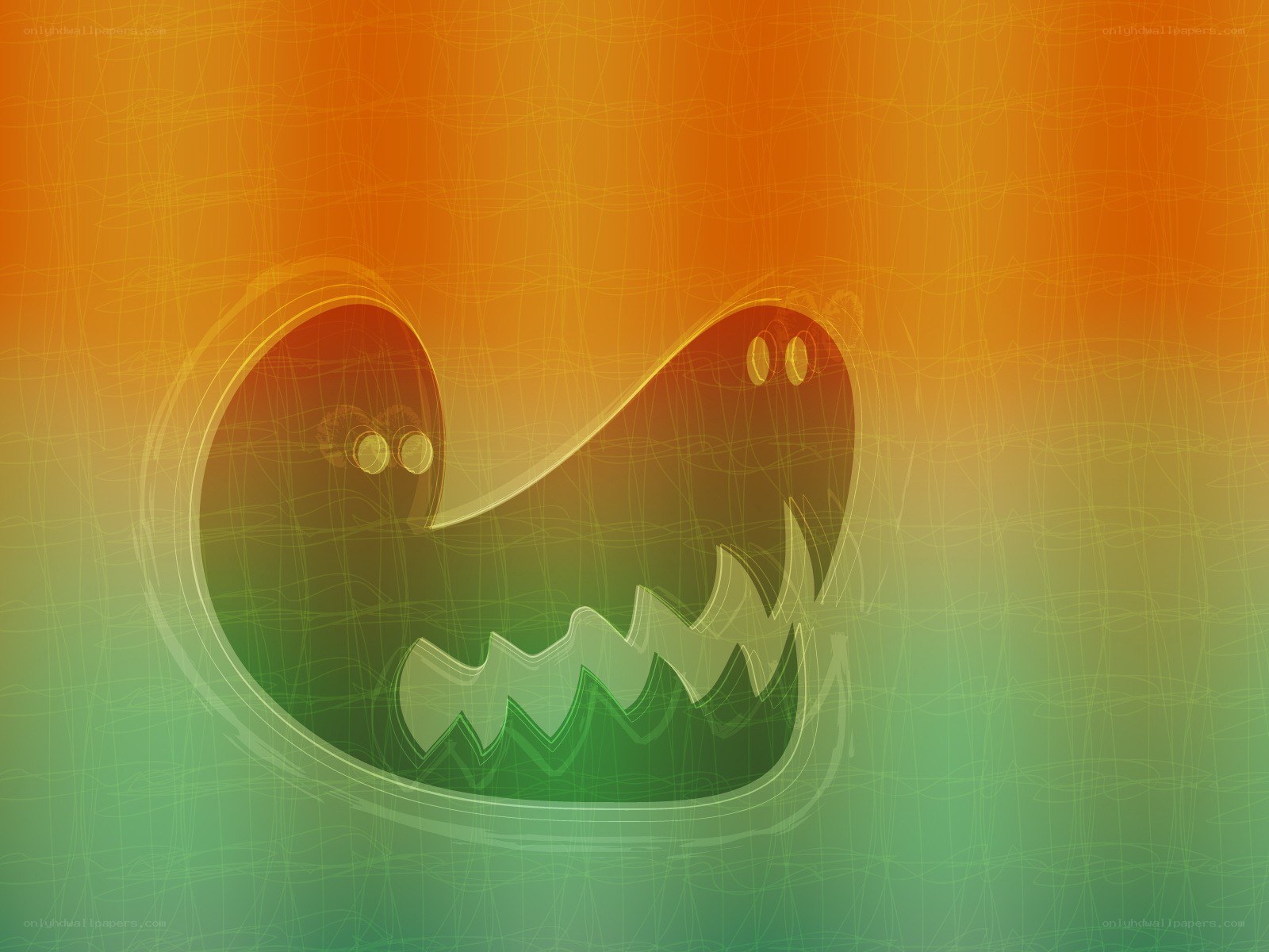 abstract monster face design