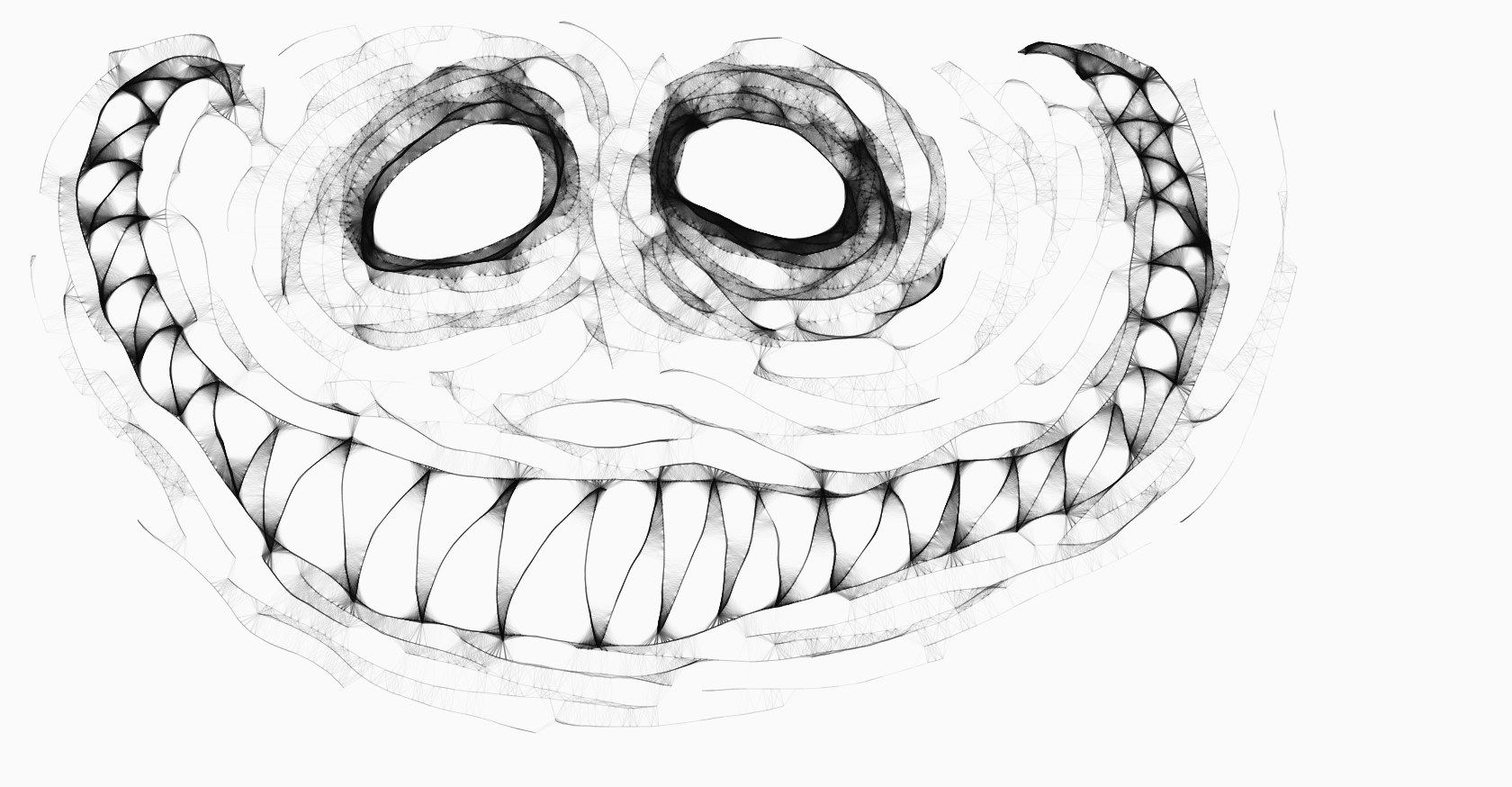 abstract monster face drawing