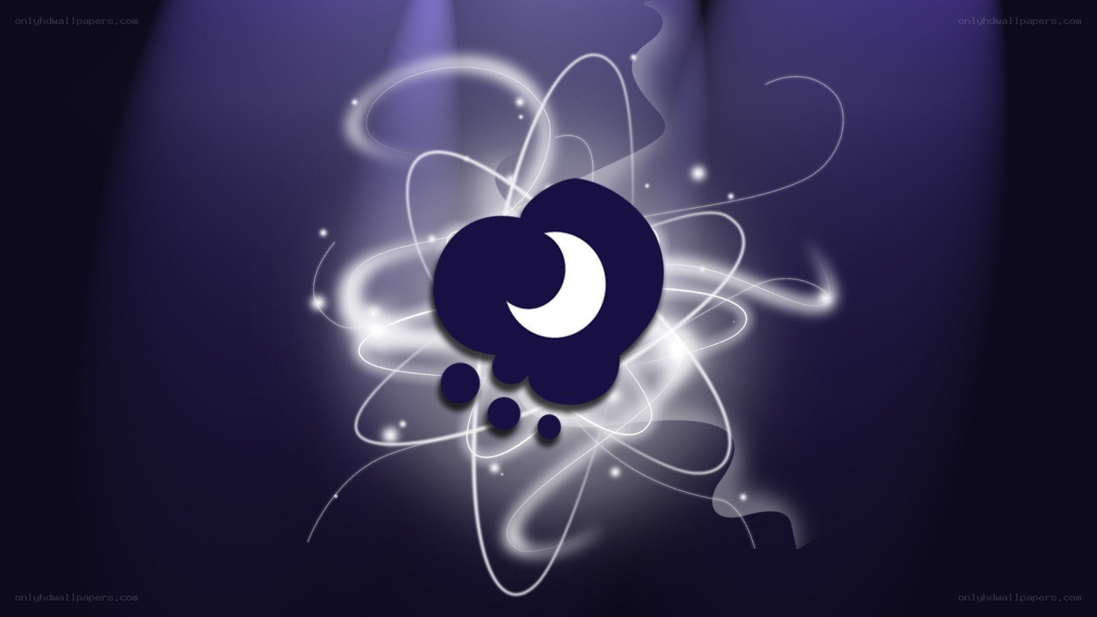 abstract moon and cloud design