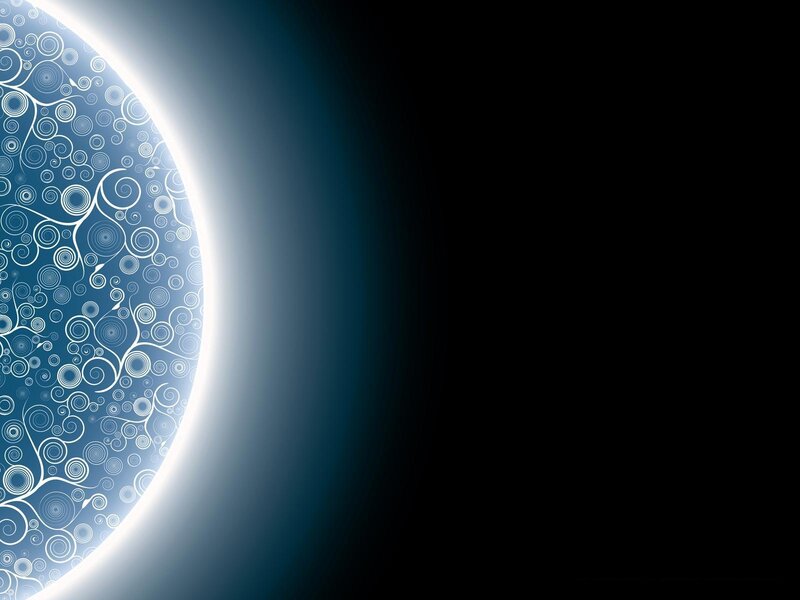 abstract moon with glowing edge