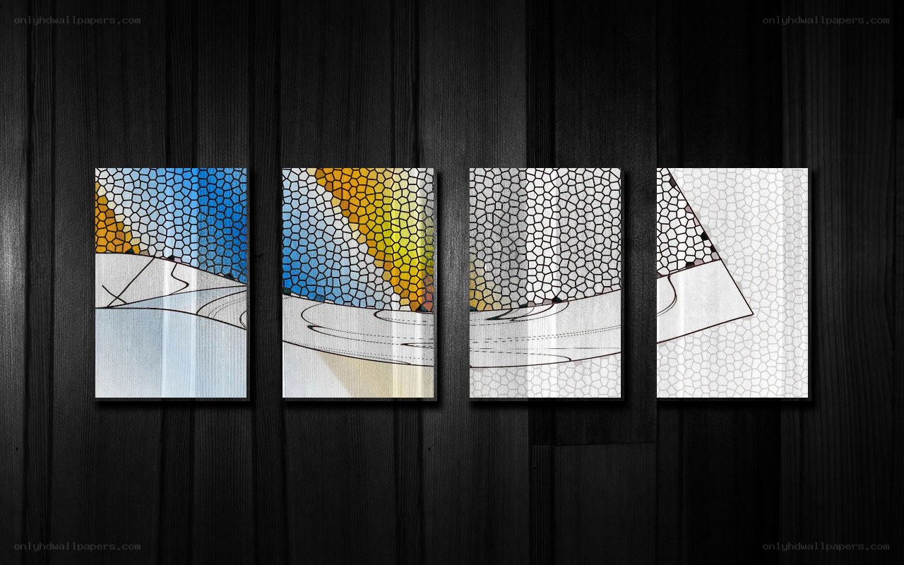 abstract mosaic landscape art
