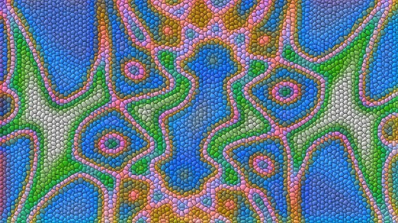 Abstract Mosaic Pattern — Blue