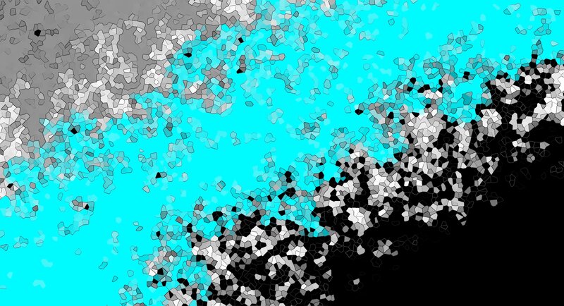 Abstract Mosaic Pattern — Cyan