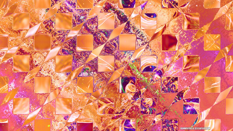 Abstract Mosaic Pattern — Orange