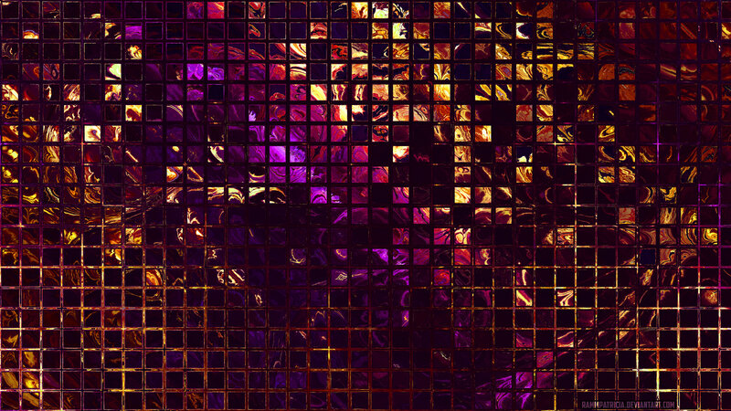 Abstract Mosaic Pattern — Purple, Dark