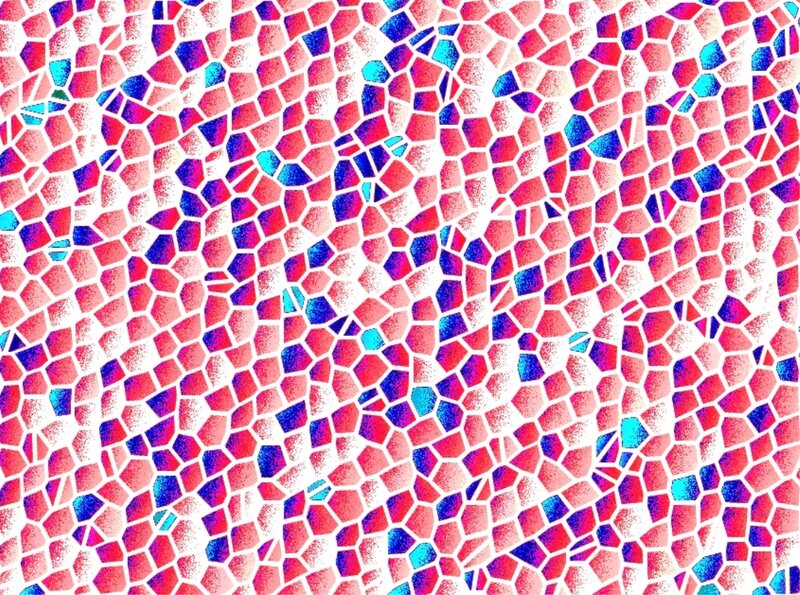 Abstract Mosaic Pattern — Red, Vibrant
