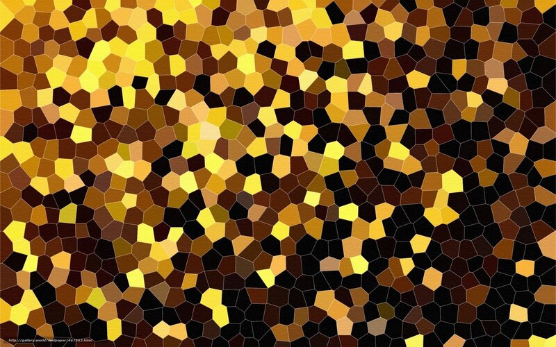 Abstract Mosaic Pattern — Yellow, Neutral