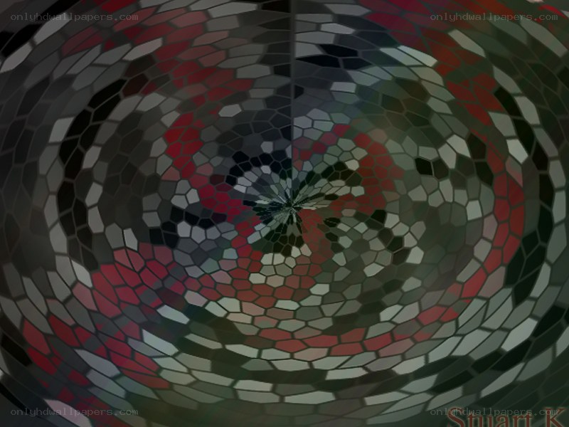 abstract mosaic spiral pattern