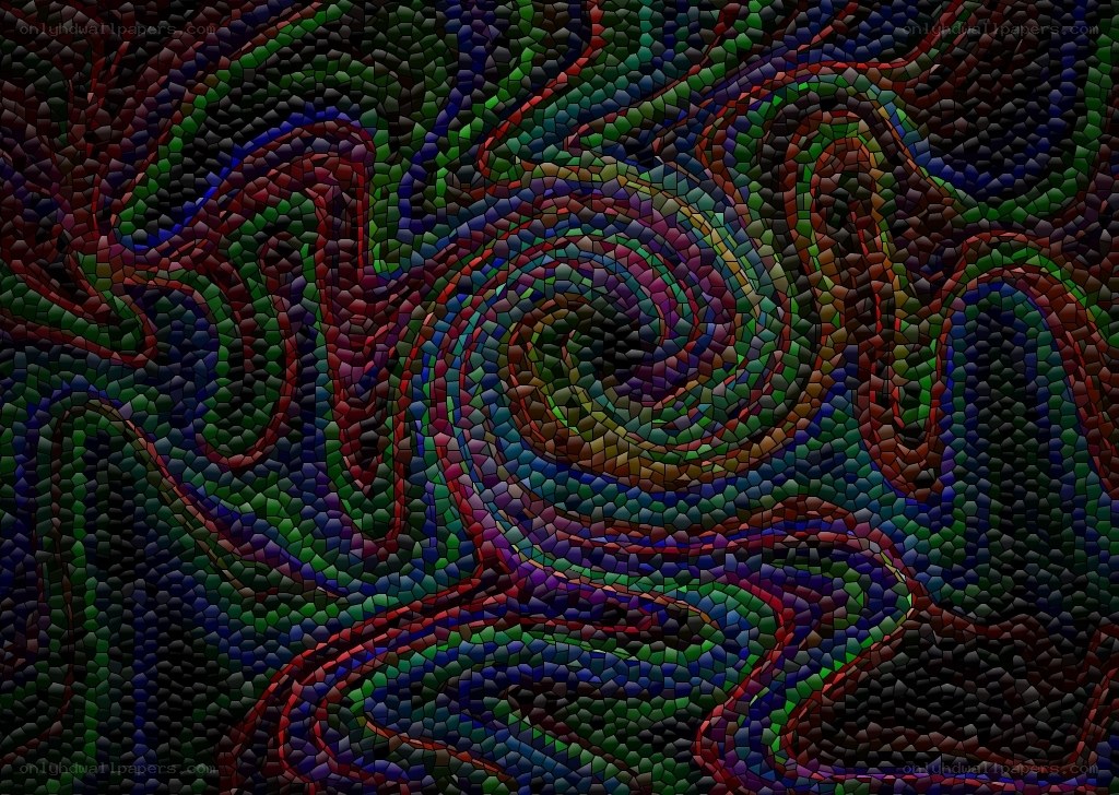 Abstract mosaic swirl pattern